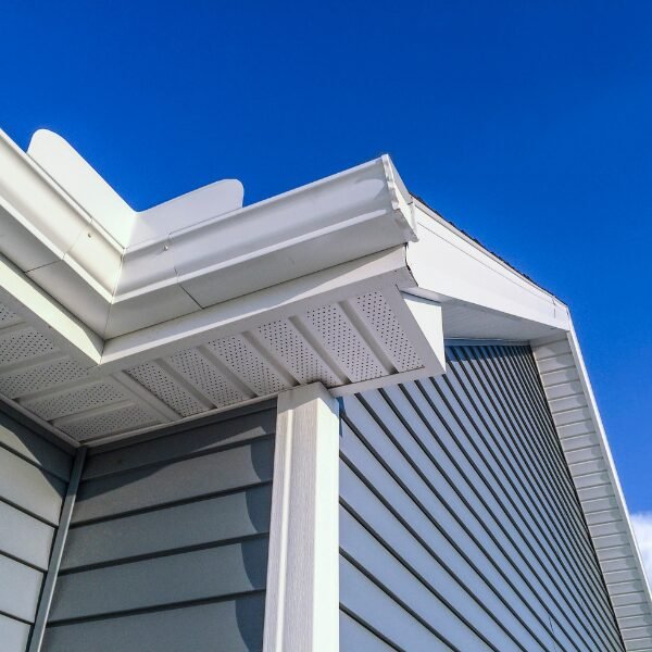 New seamless gutters installed by roofers near me in Middletown, NJ.